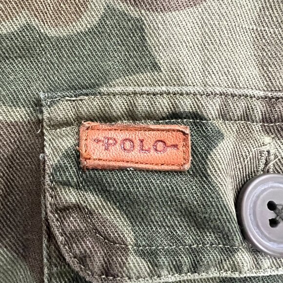 VTG Polo Ralph Lauren Camo Shirt Jacket Men's XL Vintage Bird Pouch Hunting. - Picture 4 of 8
